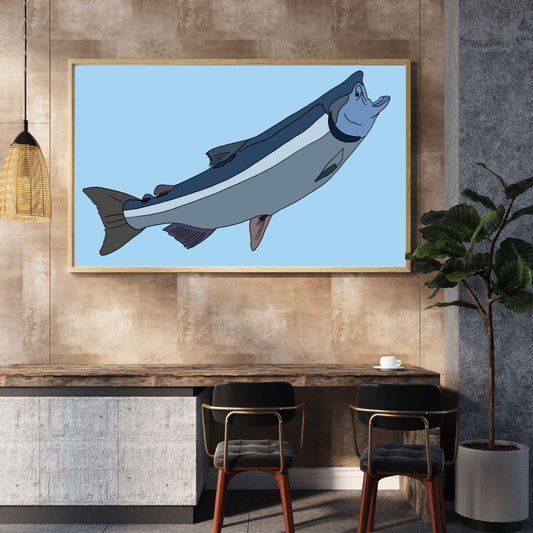 Chinook Salmon Print Hand-drawn Illustration