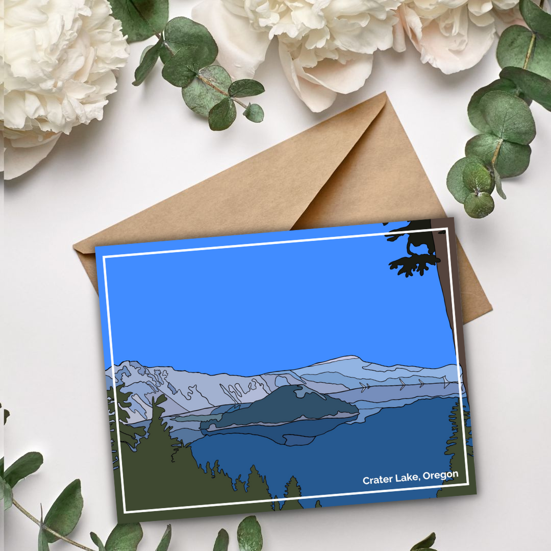Crater Lake, Oregon | Crater National Park | Greeting Card