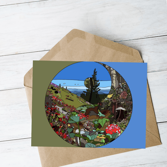 "Death and Rebirth Yin Yang" Greeting Card