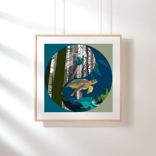 Yin Yang Forest & Sea Print