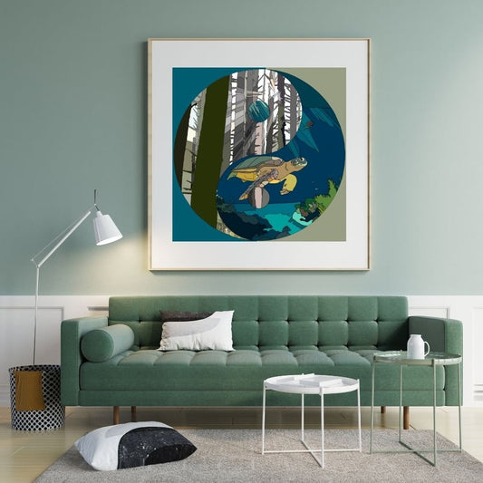 Yin Yang Forest & Sea Print