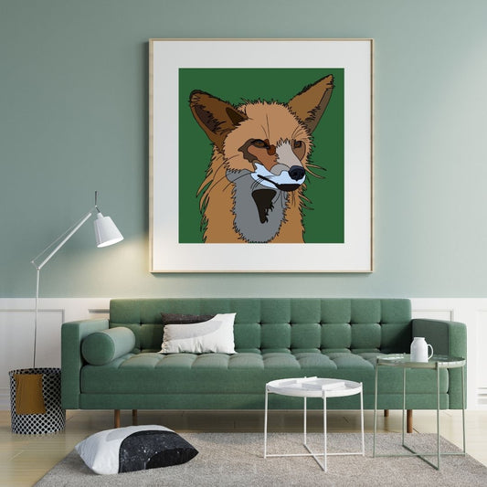 Fox Hand-Drawn Artwork Print
