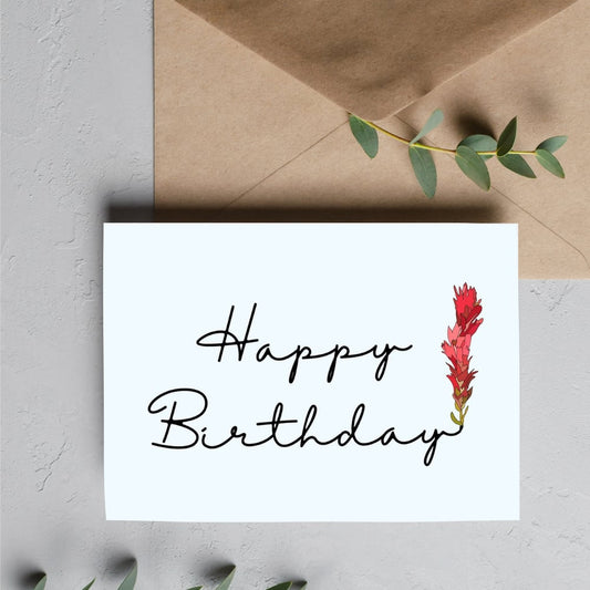 Happy Birthday! Indian Paintbrush Card