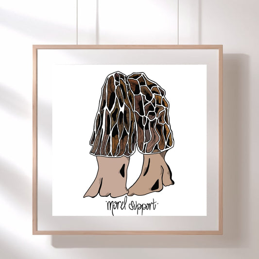 Morel Support Square Print