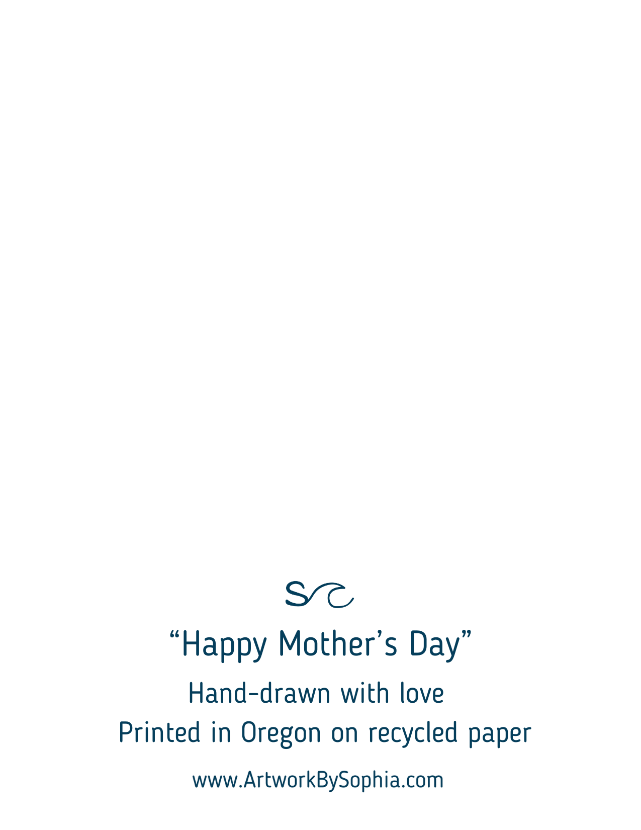 Happy Mothers Day - Scottish Highland Cow - 4.2x5.5 - Greeting Card