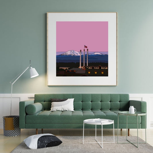 Old Mill Bend Oregon Hand-Drawn Artwork Print