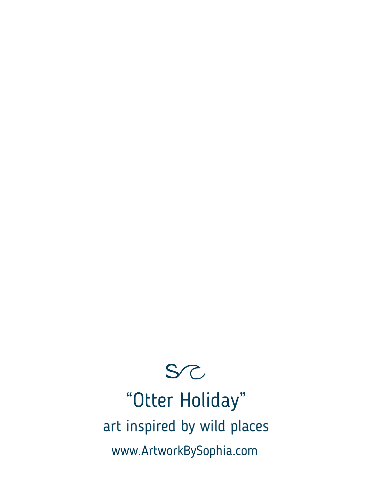 Cute Otter Christmas Card – Handmade Holiday Greeting