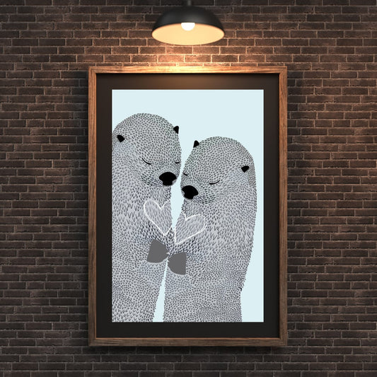 Close-Up Otter Print