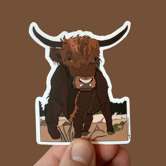 Scottish Highland Cow 3in Sticker