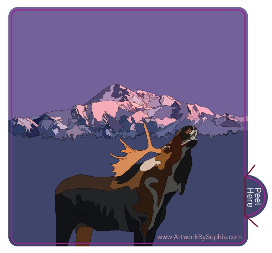 Goodnight Moose, Goodnight Mountain 3in Sticker
