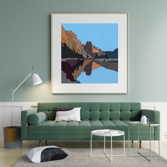 Smith Rock Oregon State Park Hand-Drawn Artwork Print