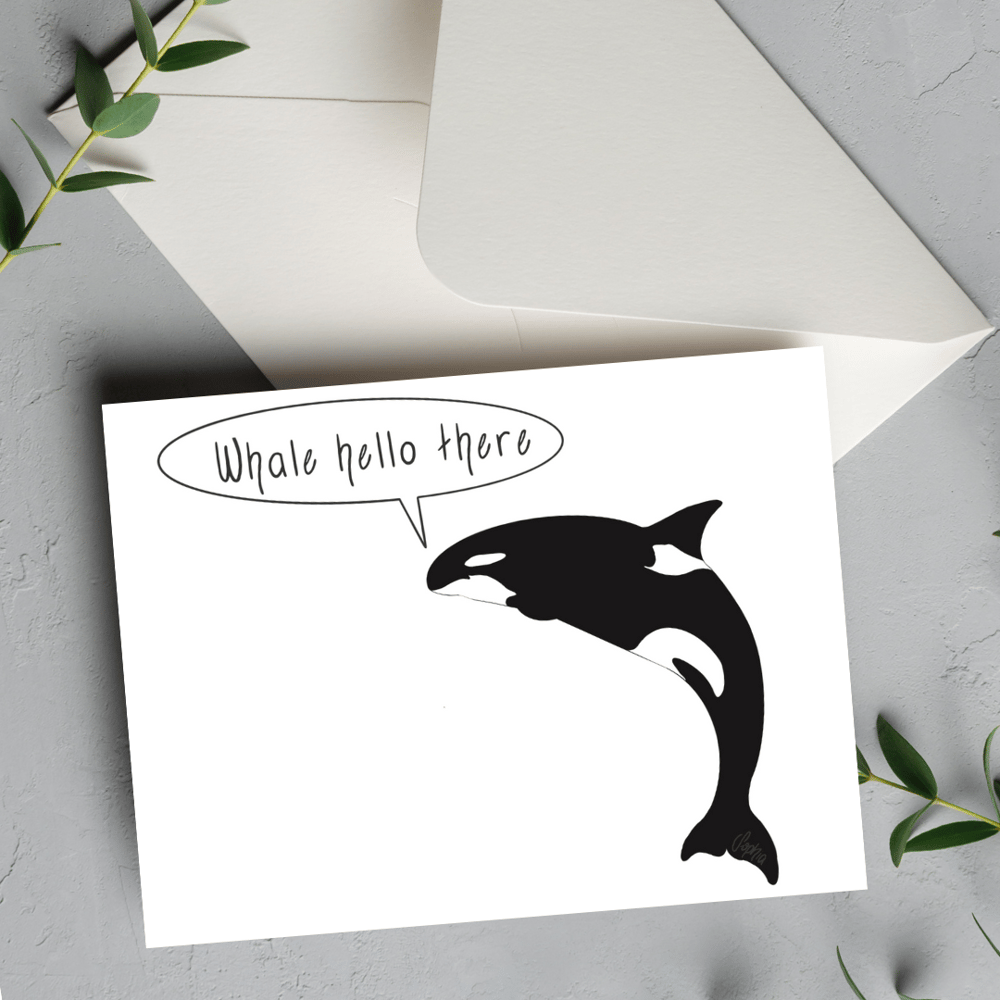 Whale Hello There Greeting Card