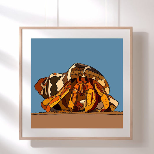 Hermit Crab - Hand Drawn - Artwork Print