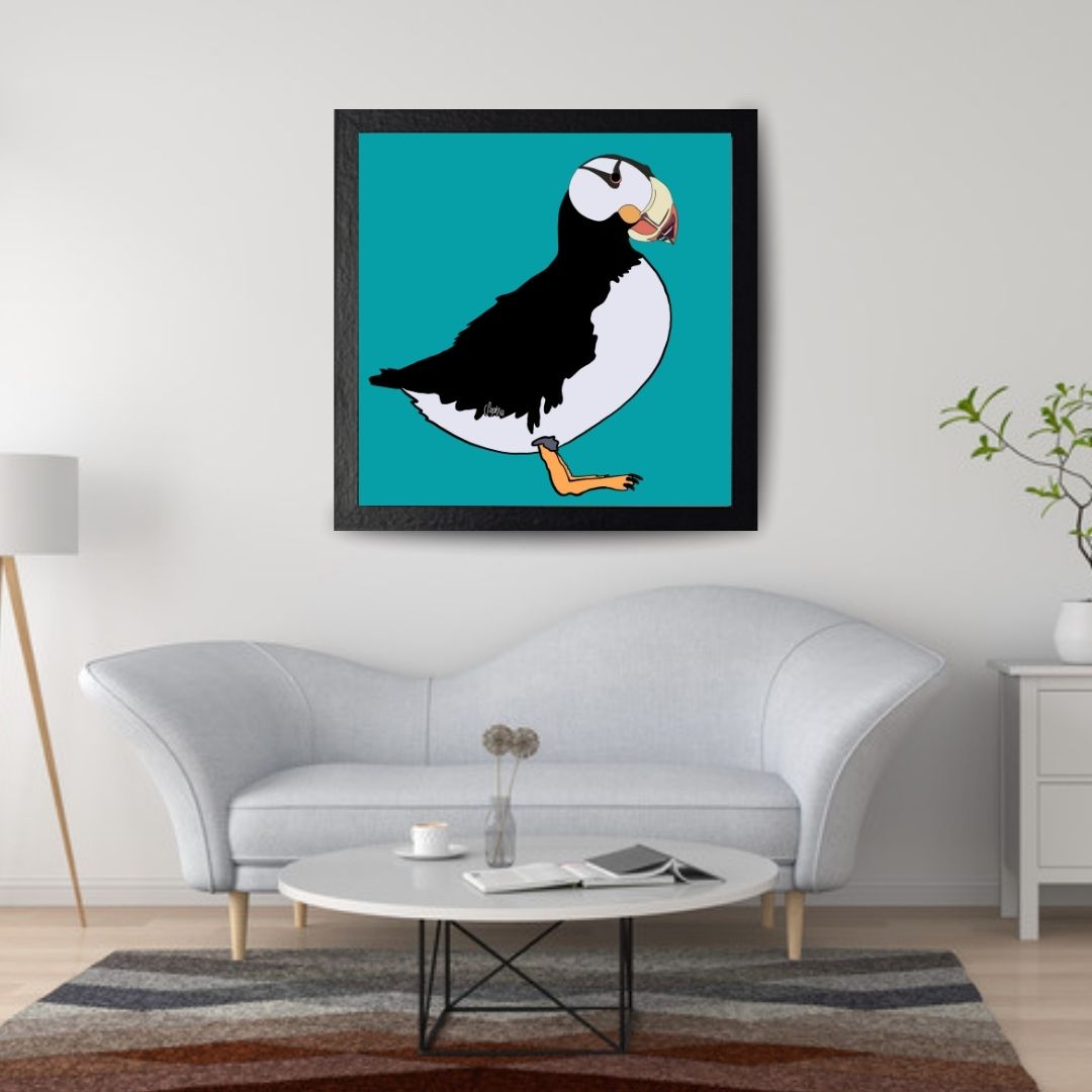 Horned Puffin - Hand Drawn - Artwork Print