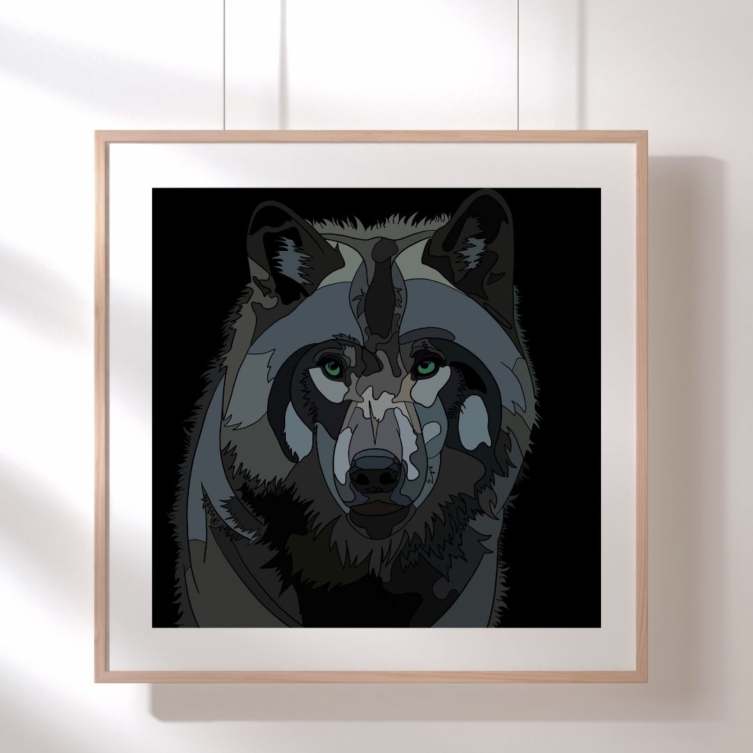 Wolf Hand-Drawn Artwork Print