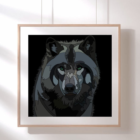 Wolf Hand-Drawn Artwork Print