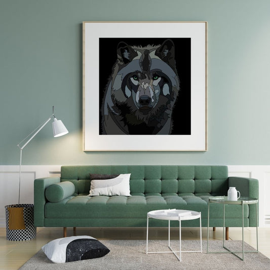 Wolf Hand-Drawn Artwork Print