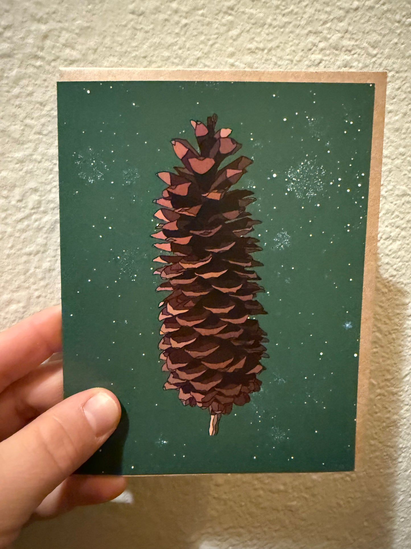 Pinecone Greeting Card