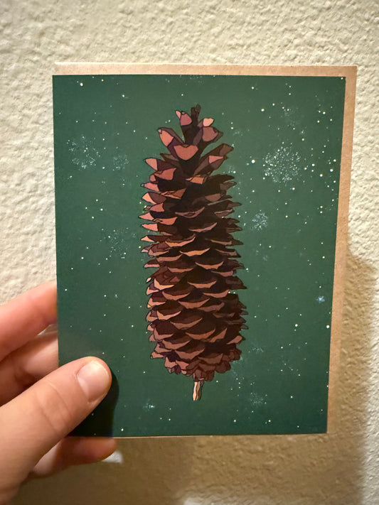 Pinecone Greeting Card