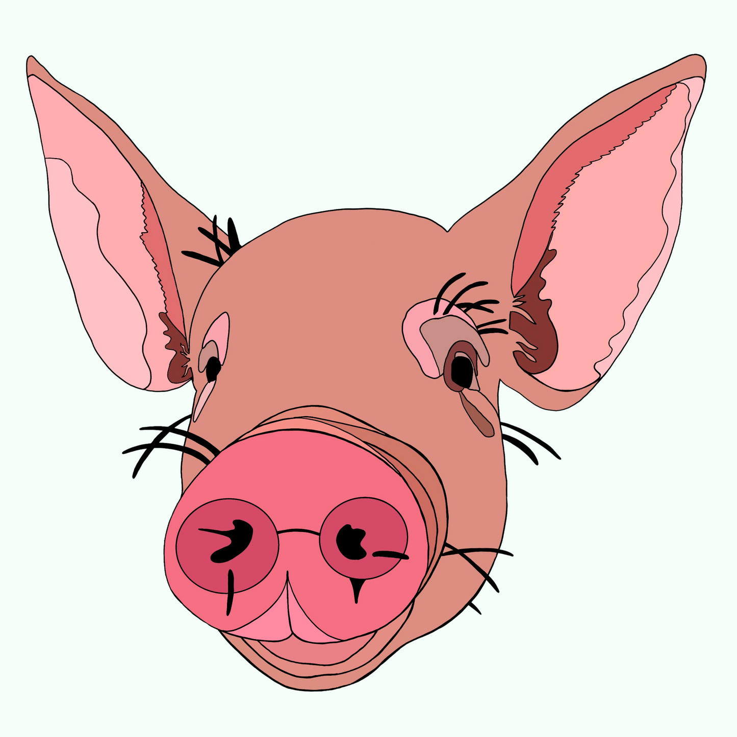 Piggy - Hand Drawn - Artwork Print