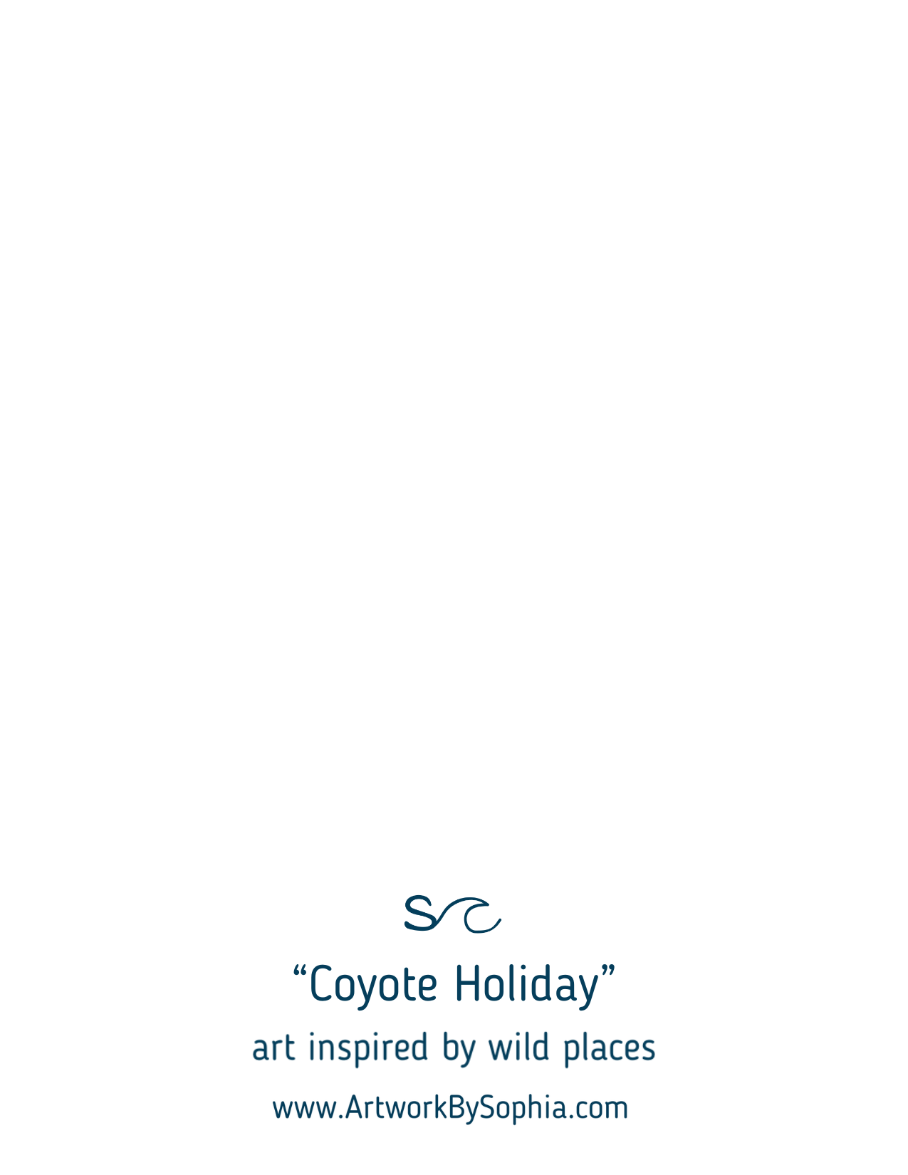 Coyote in Santa Hat Christmas Card - Cute Holiday Greeting