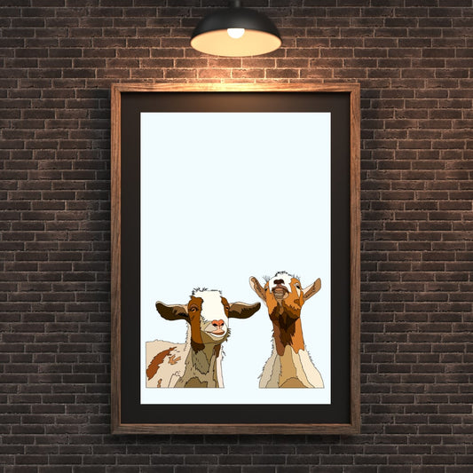 Goat Friends Print