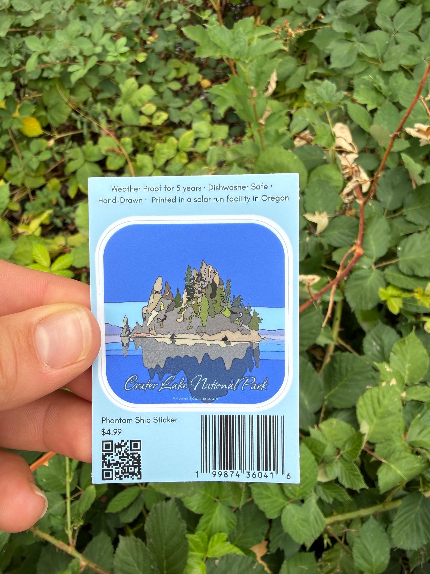 Phantom Ship - Crater Lake Sticker (single sided) 3in