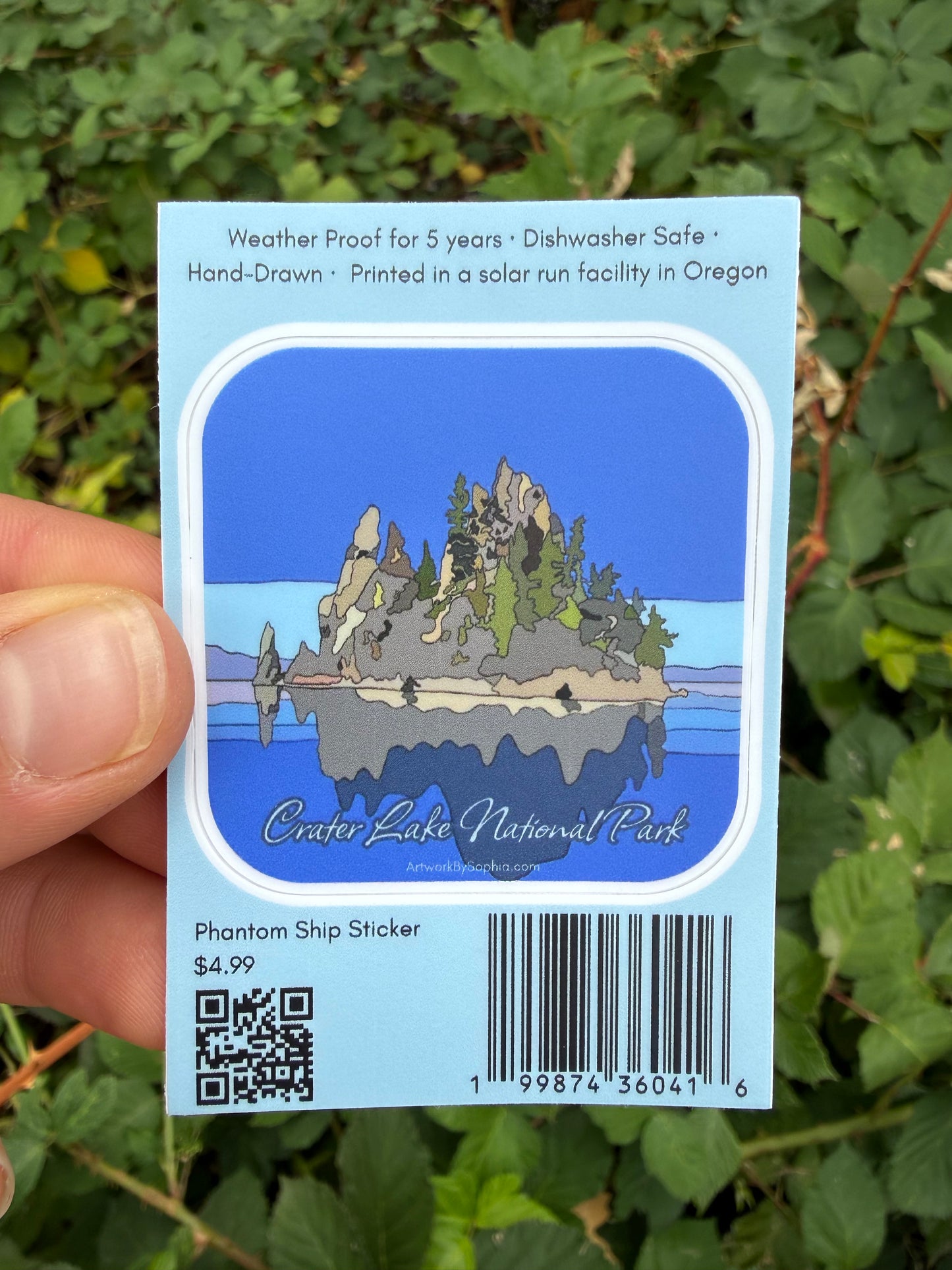 Phantom Ship - Crater Lake Sticker (single sided) 3in