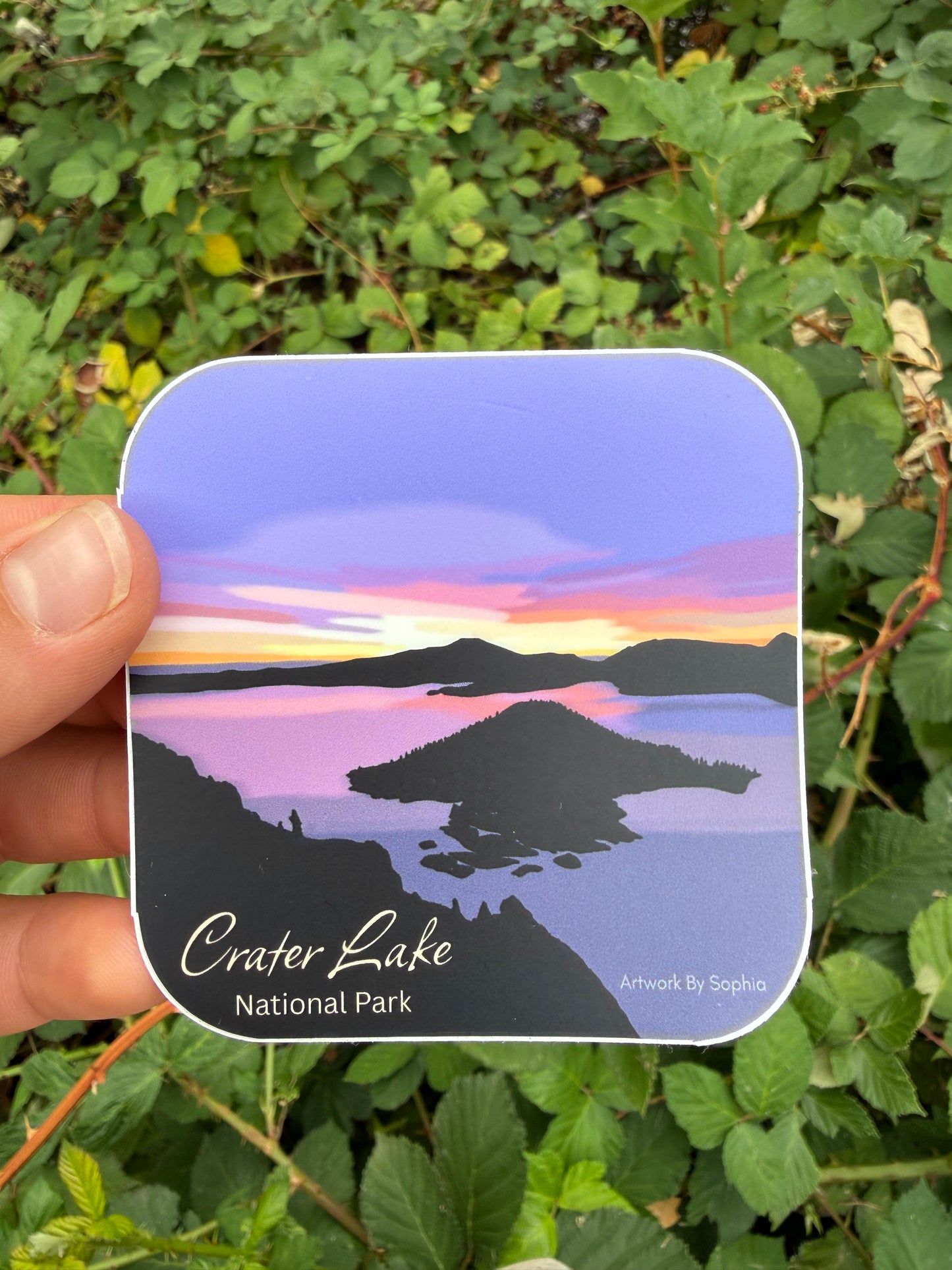 Crater Lake Sunset (double sided) 3in