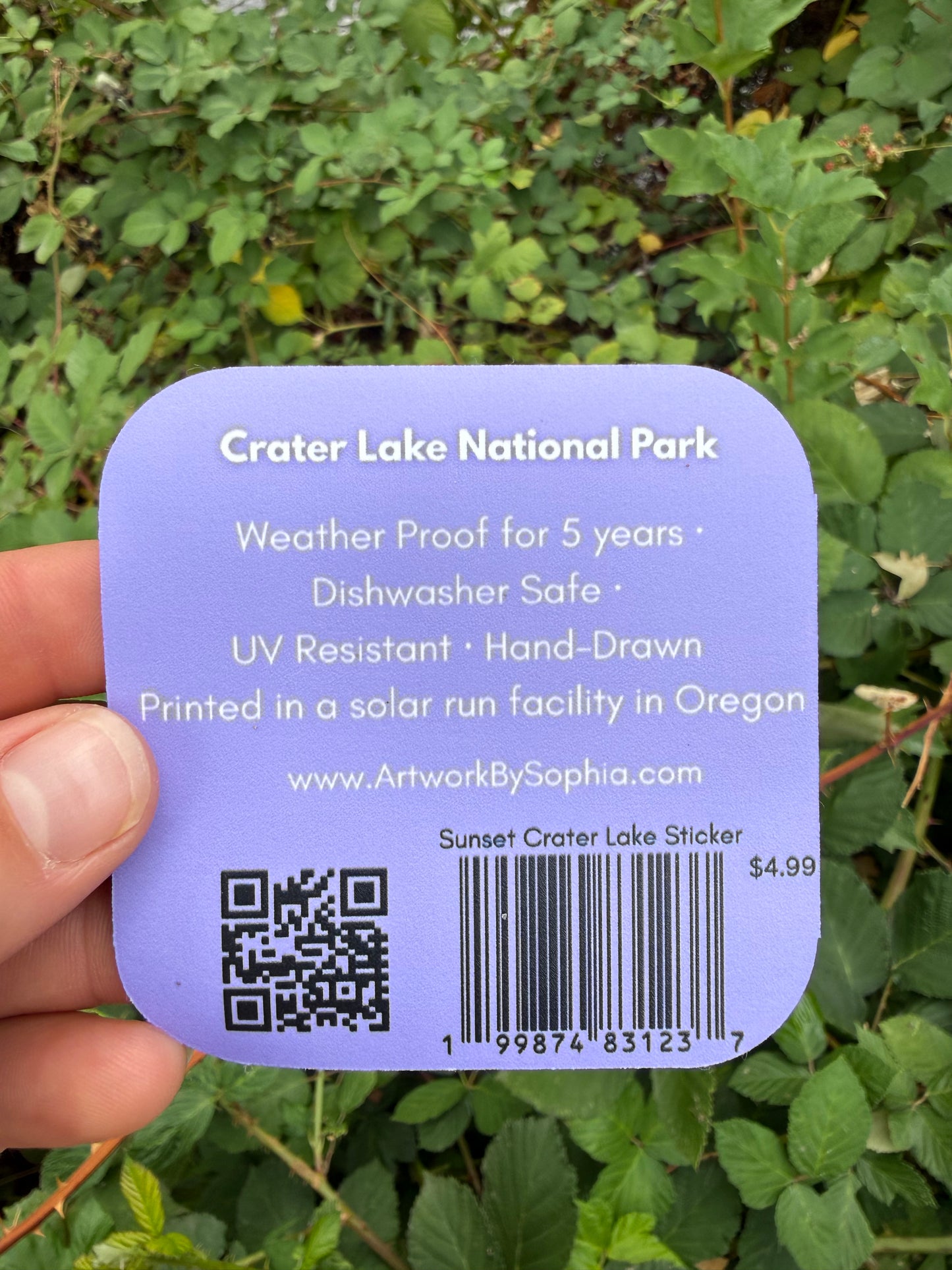 Crater Lake Sunset (double sided) 3in