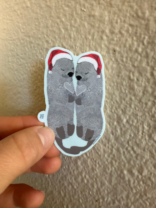 Otter Holiday Sticker