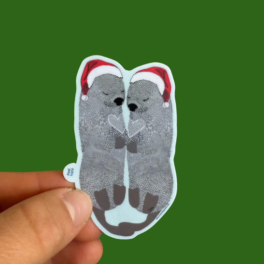 Otter Holiday Sticker