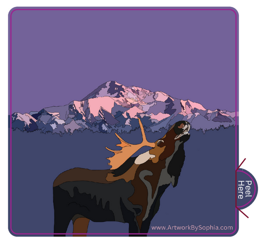 Goodnight Moose, Goodnight Mountain 3in Sticker