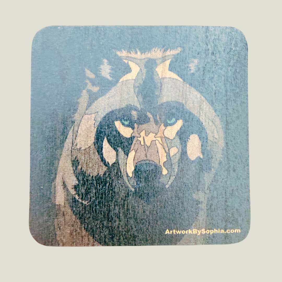 Wolf |  Wood Magnet | 3in