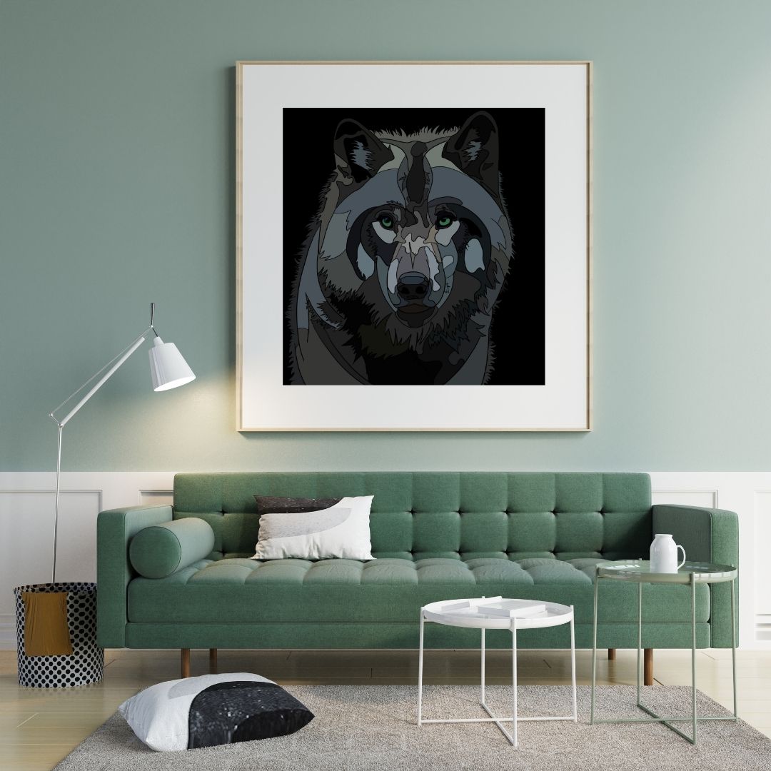 Wolf Hand-Drawn Artwork Print