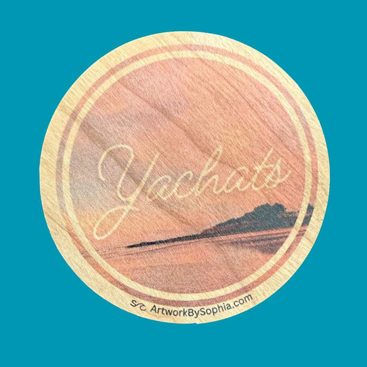 Yachats Sunset |  Wood Magnet | 3in