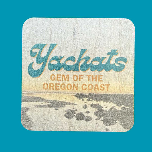 Yachats Gem of the Oregon Coast |  Wood Magnet | 3in